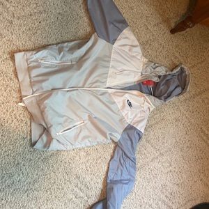 Nike medium white and grey windbreaker